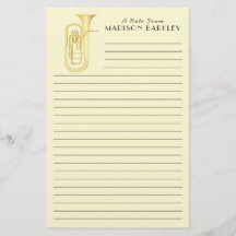 Baritone Musical Teacher Stationery