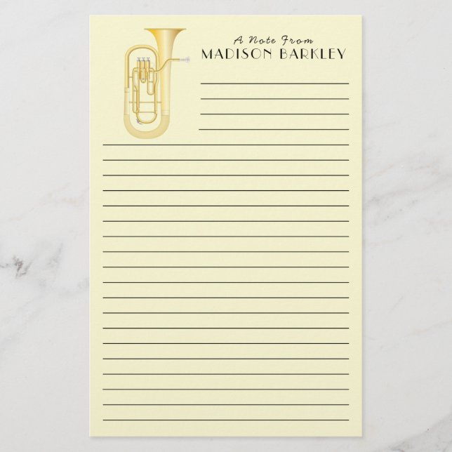 Papelaria Baritone Musical Teacher Stationery (Frente)