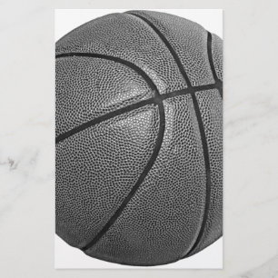 Papelaria Basquetebol em Tons de Cinza