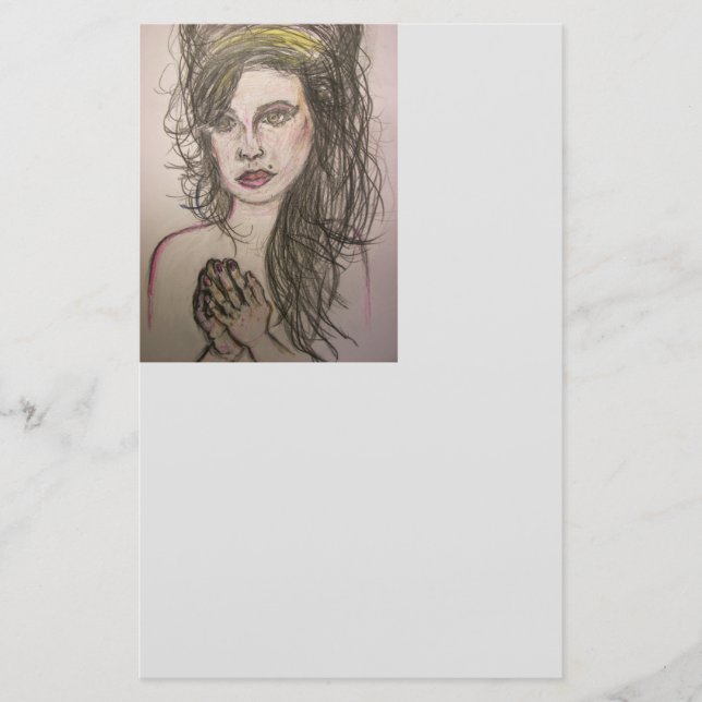 Papelaria Beehive Girl rezando (Frente)