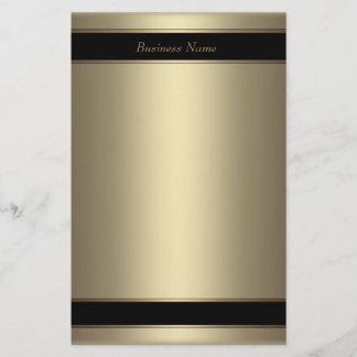 Papelaria Bege Metal Preto Bronze