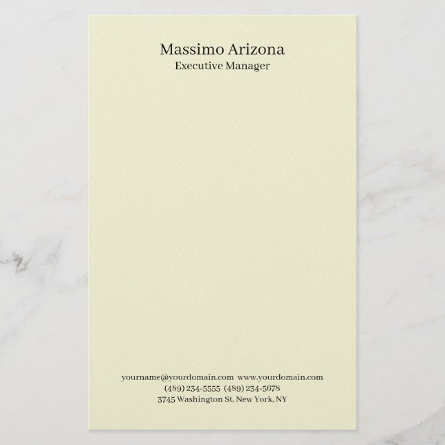 Papelaria Bege Simples Profissional Moderno Minimailst (Frente)
