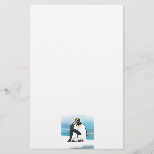 Papelaria Beijos do amor do pinguim (Frente)