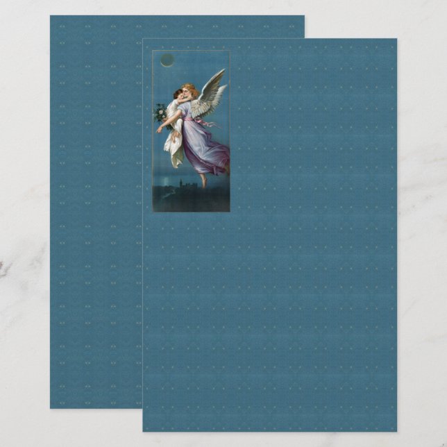 Papelaria Bela Carta de Anjo do Guardian (Frente/Verso)