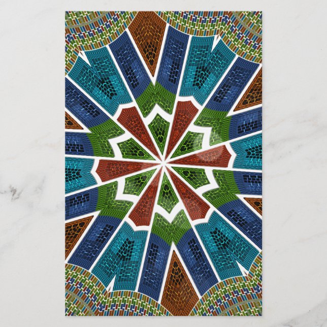 Papelaria Bela Tendência Têxtil Asiático Design Impressão (Frente)