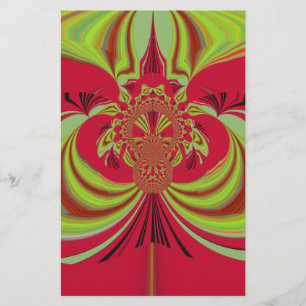 Papelaria Belo design vermelho. Co vetor de inspiração