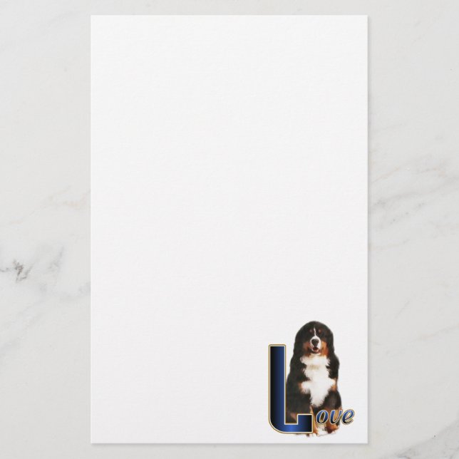 Papelaria Bernese Mountain Dog Love (Frente)