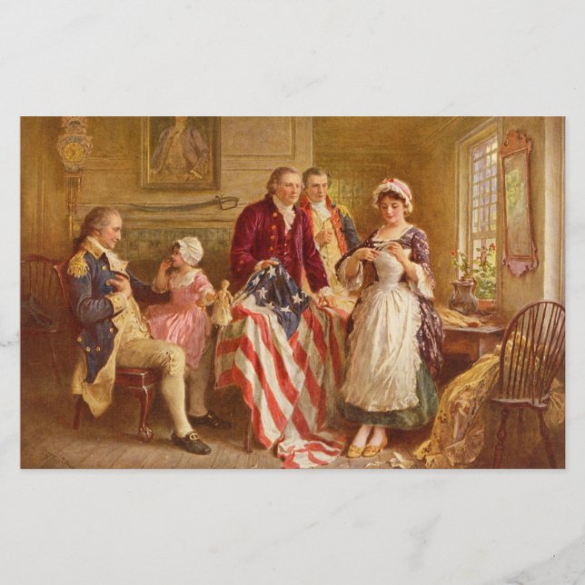 Papelaria Betsy Ross, 1777 (História Americana) (Patriota do (Frente)