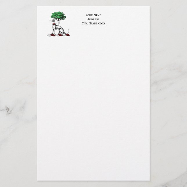 Papelaria Bicho De Greyhound Com Emblem De Crest Heráldico D (Frente)