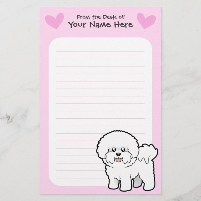 Papelaria Bichon Frise Amor (Frente)