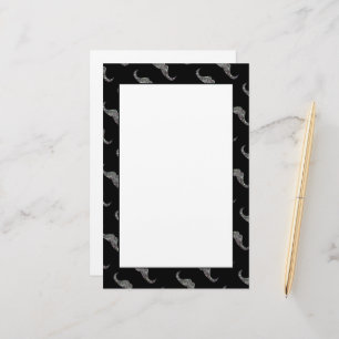 Papelaria Bigode padrão mosaico prateado brilhante