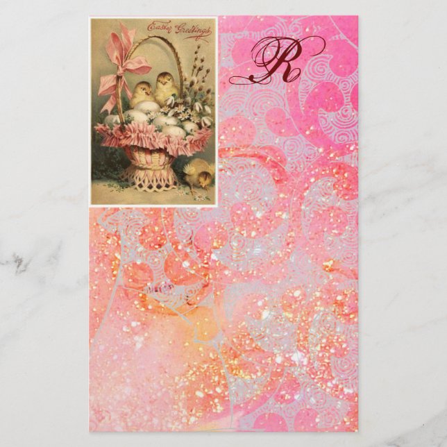 PAPELARIA BILHETE ELEGANTE, GALINHAS, FLORES E OVOS LESTE (Frente)