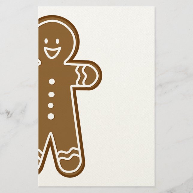 Papelaria Biscoito do homem de pão-de-espécie (Frente)
