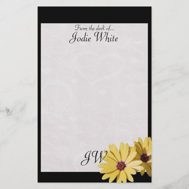 Papelaria Black Daisy - Da mesa de... (Frente)
