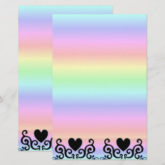 Papelaria Black Heart e Lily no Rainbow