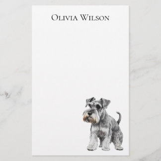 Papelaria Bloco de notas personalizado do schnauzer miniatur