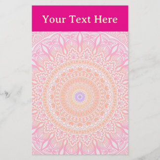 Papelaria Bloco de Notas Personalizado Mandala Floral Dourad