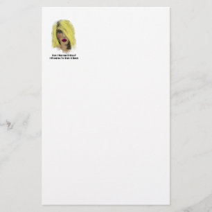 Papelaria Blona Bombshell Mulher empresta Um Beijo