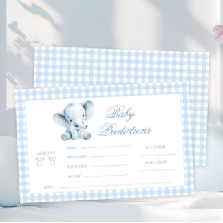 Papelaria Blue Little Elephant Peanut Bow Baby Predictions