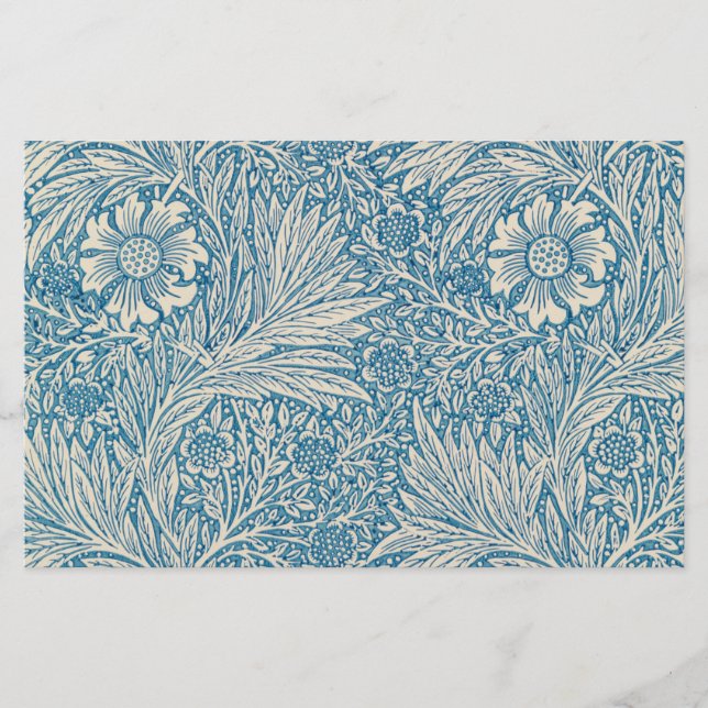 Papelaria Blue Marigolds (por William Morris) (Frente)