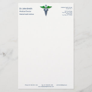 Papelaria Blue Medical Caduceus Na moda Green Wings Cross