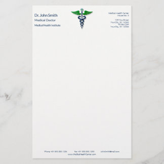 Papelaria Blue Medical Caduceus Na moda Green Wings Cross