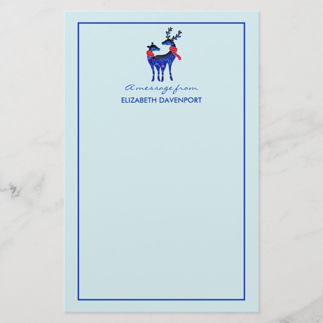 Papelaria Blue Nordic Christmas Reindepaer (Frente)