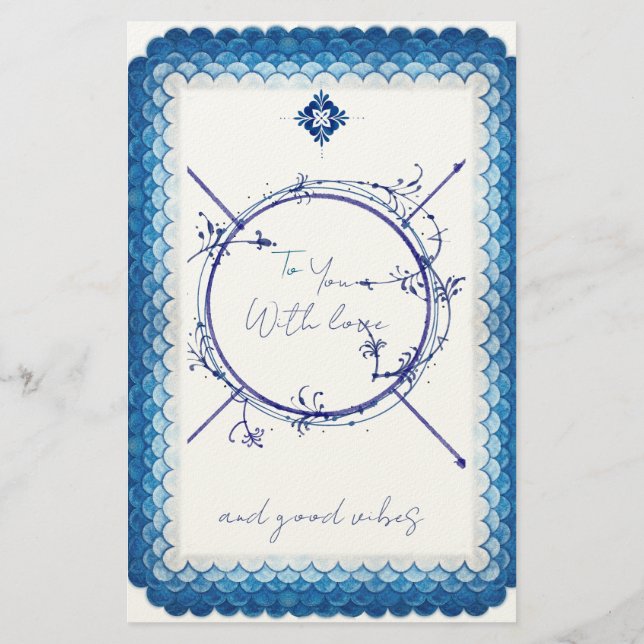 Papelaria Blue Wave Card (Verso)