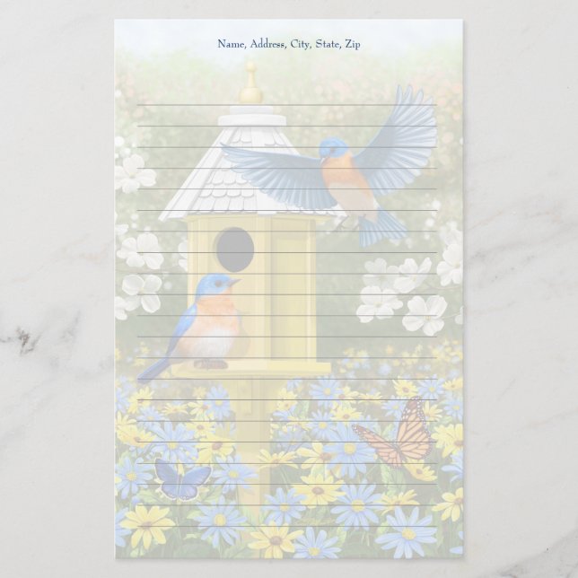 Papelaria Bluebird e Birmanês Amarelo Alto (Frente)