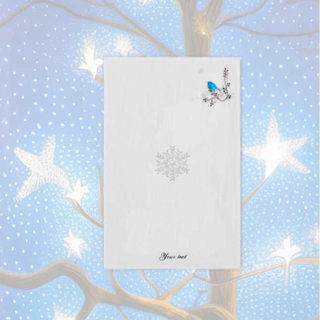 Papelaria Bluebird e Snowflakes (Criador carregado)