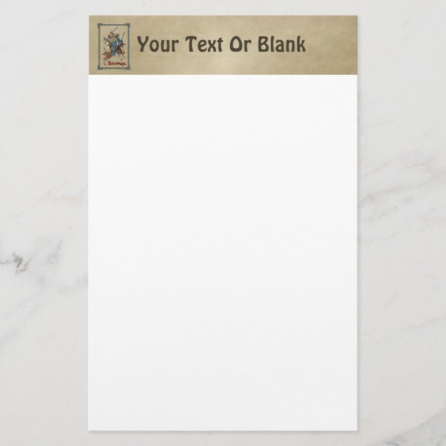 Papelaria Bogatyr russo medieval (Frente)