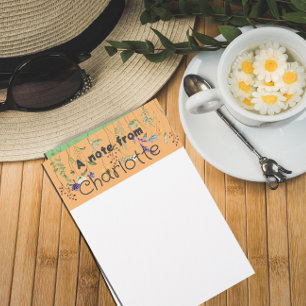 Papelaria Boho Country wilflower watercolor amarelo