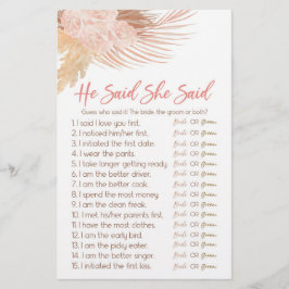 Papelaria Boho Pink Disse Que Disse Jogo De Chá de panela