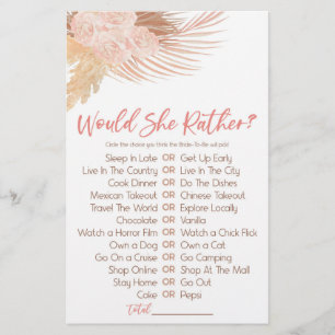 Papelaria Boho Pink Ela Teria Preferencialmente? Jogo do chá