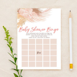 Papelaria Boho Pink Floral Flowers Jogo de Chá de fraldas de