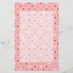Papelaria Bolinhas cor-de-rosa bonito