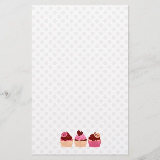 Papelaria Bolinhas e cupcakes (Frente)
