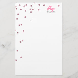 Papelaria BOLINHAS PERSONAL NOTE confetti cor-de-rosa