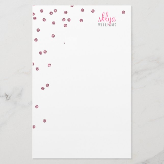 Papelaria BOLINHAS PERSONAL NOTE confetti cor-de-rosa (Frente)