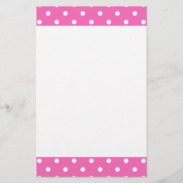 Papelaria Bolinhas rosa giras e adoráveis (Frente)