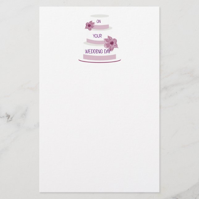 Papelaria Bolo de Casamento Elegante (Frente)