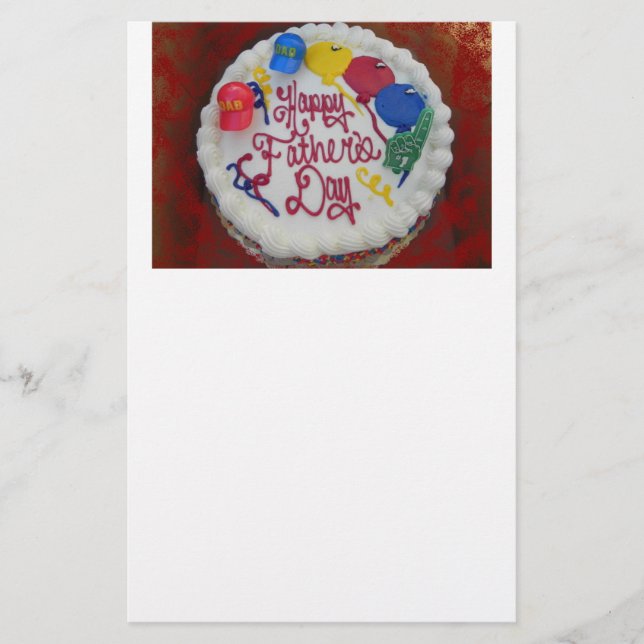 Papelaria Bolo de Dia de os pais Feliz (Frente)