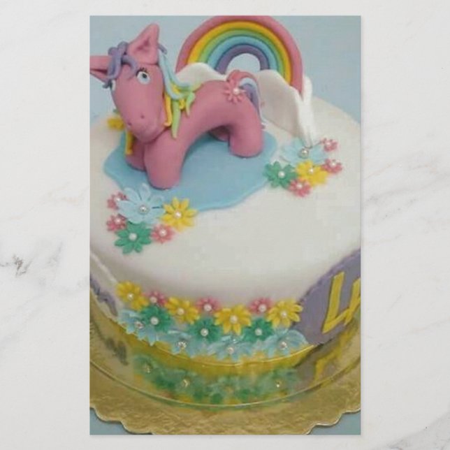 Papelaria Bolo de pônei 1 (Frente)
