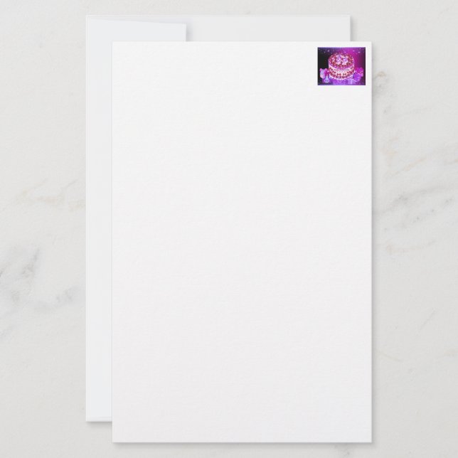 Papelaria Bolo do Dia das Mães Material de Escritório (Frente)