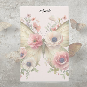 Papelaria Borboleta Floral Suave