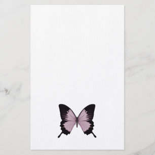 Papelaria Borboleta grande rosa e preta - Personalizar