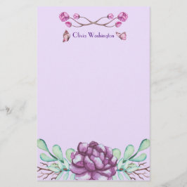 Papelaria Borboletas e peônias