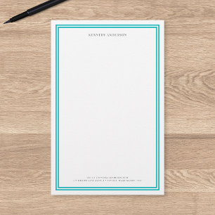 Papelaria Bordas Clássicas Modernas Cor Personalizada