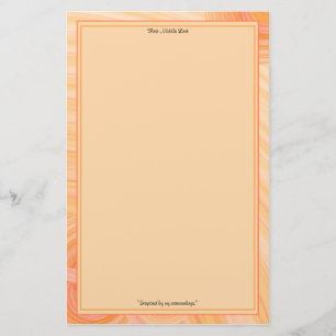 Papelaria Bordas de Linha Rosa e Laranja