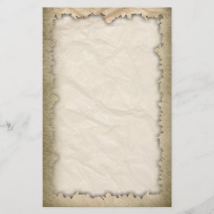 Papelaria Bordas queimadas no papel de retração